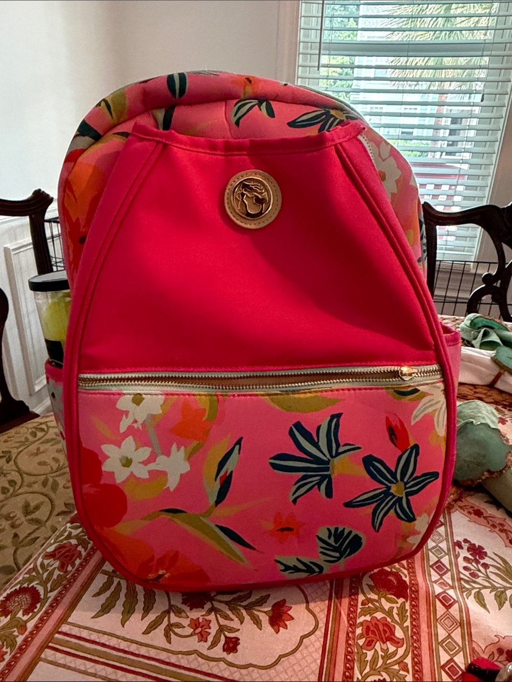 Spartina tennis bag Floral Women's Backpack - Gold Emblem